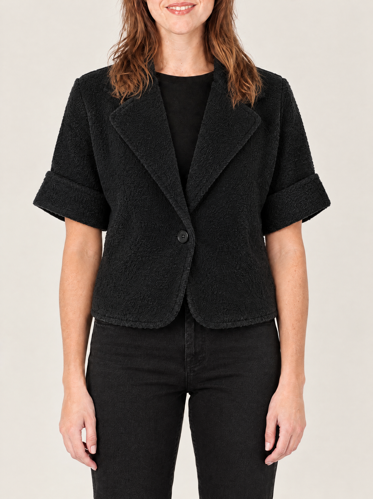 Teresa | Women's Cropped Teddy Bouclé Blazer