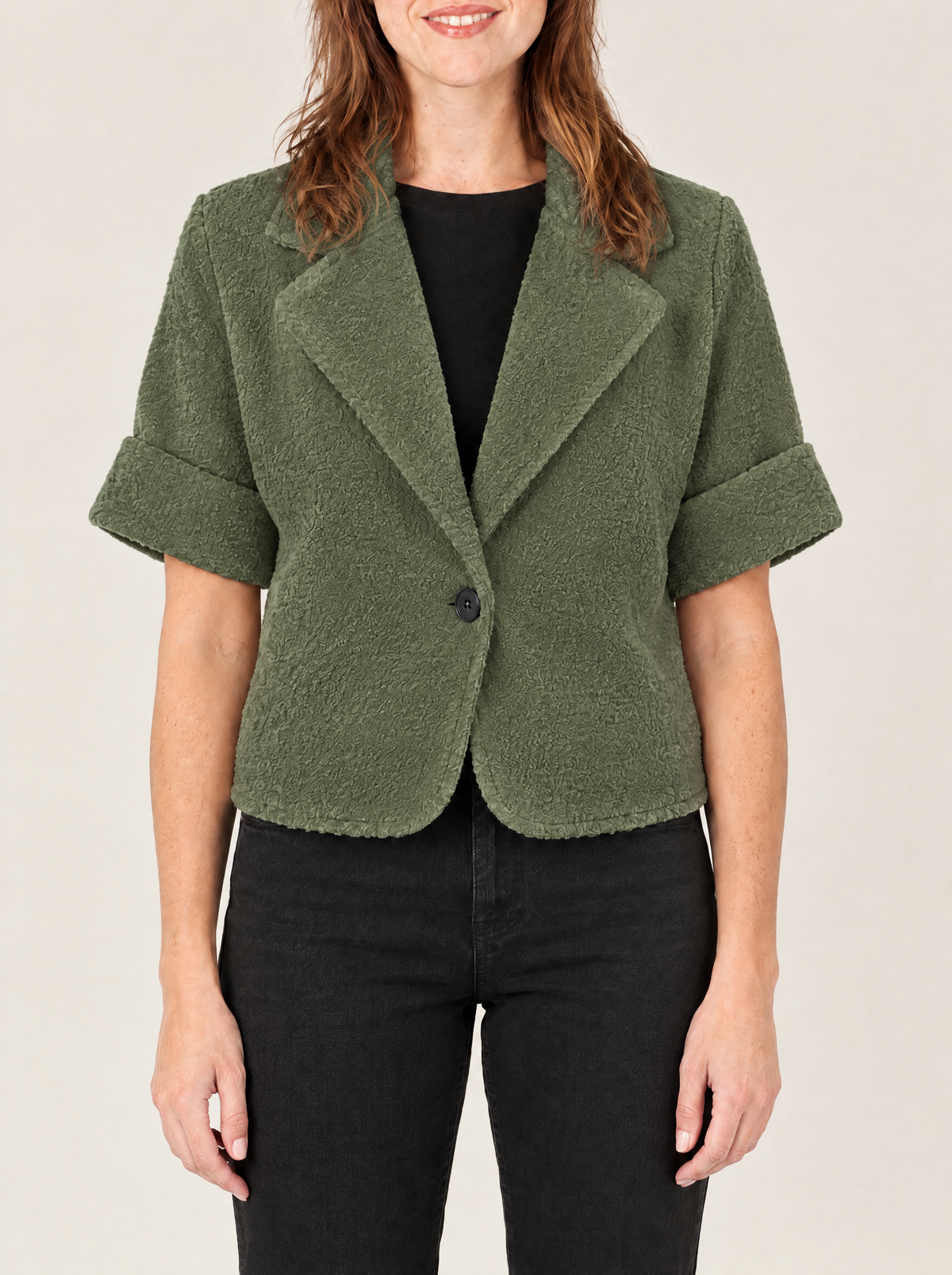 Teresa | Women's Cropped Teddy Bouclé Blazer
