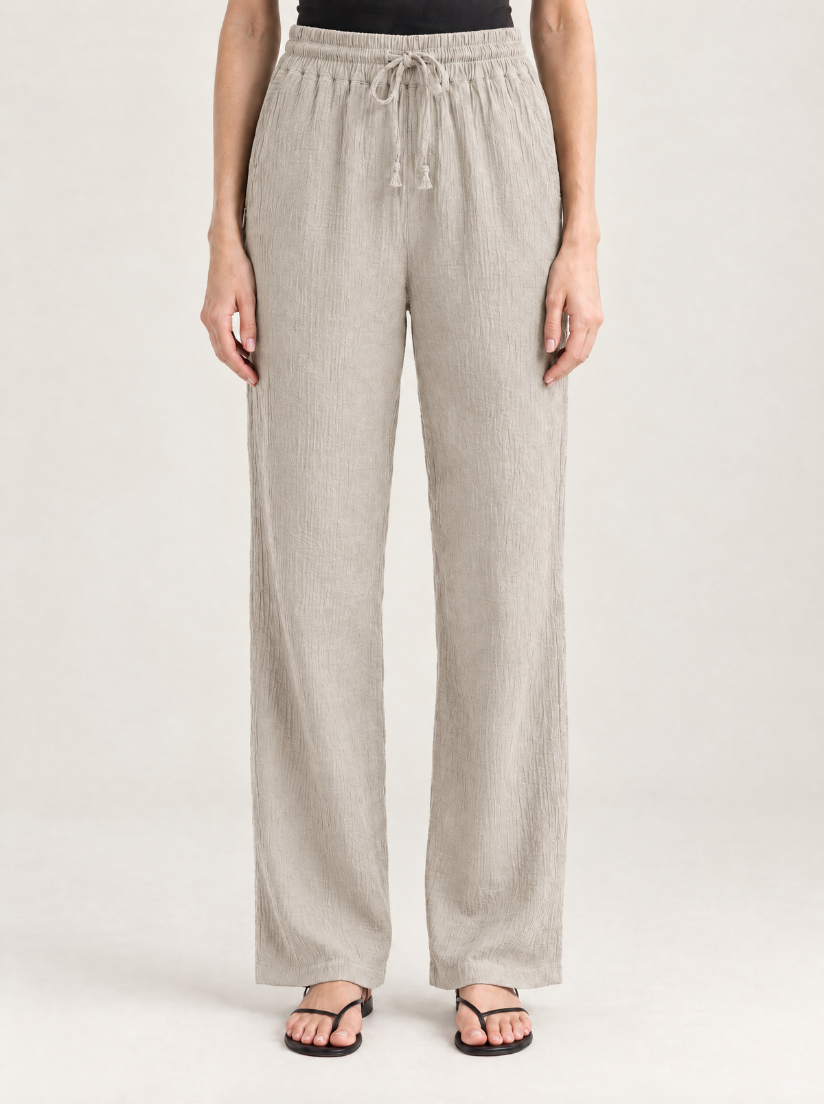 Lucia | Women's Loose Fit High-Waisted Cotton Trousers