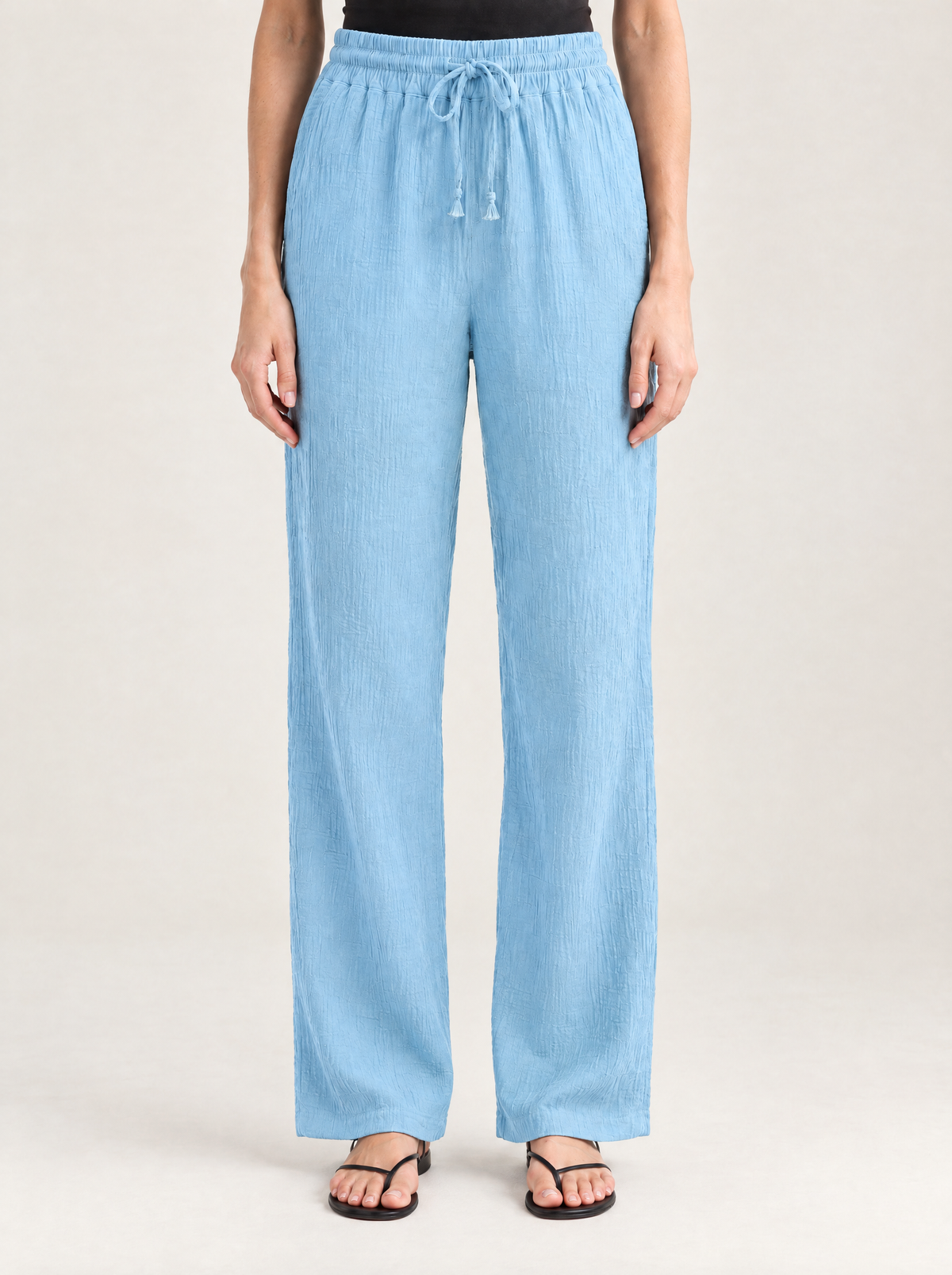 Lucia | Women's Loose Fit High-Waisted Cotton Trousers