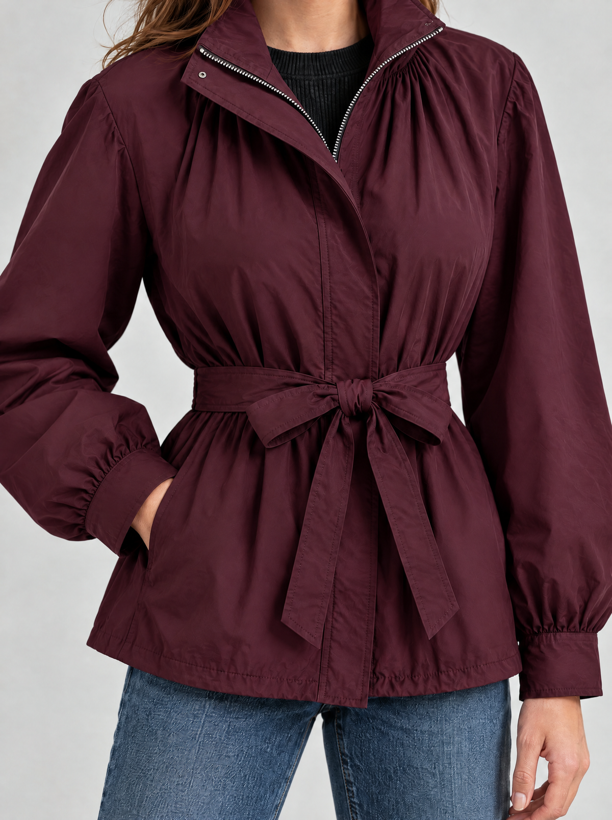 Beatrice | Women's Belted Lightweight Jacket for Spring and Autumn