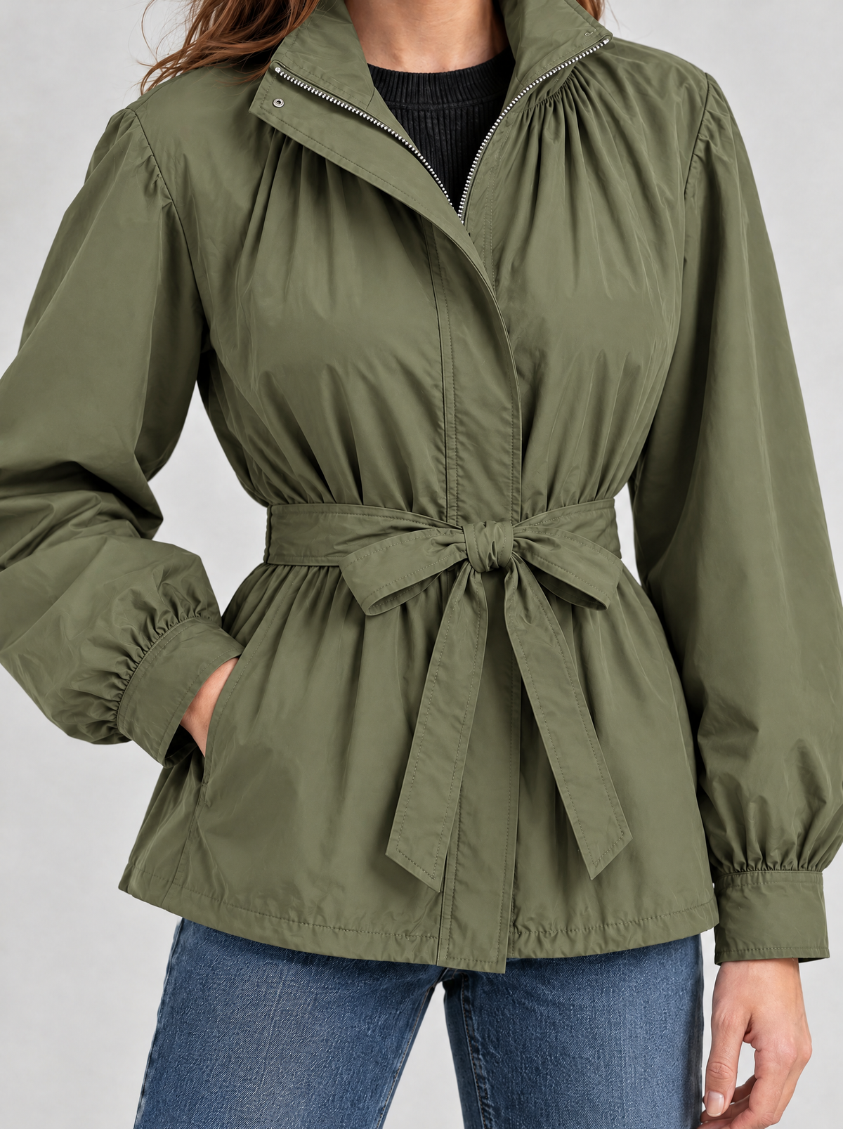Beatrice | Women's Belted Lightweight Jacket for Spring and Autumn