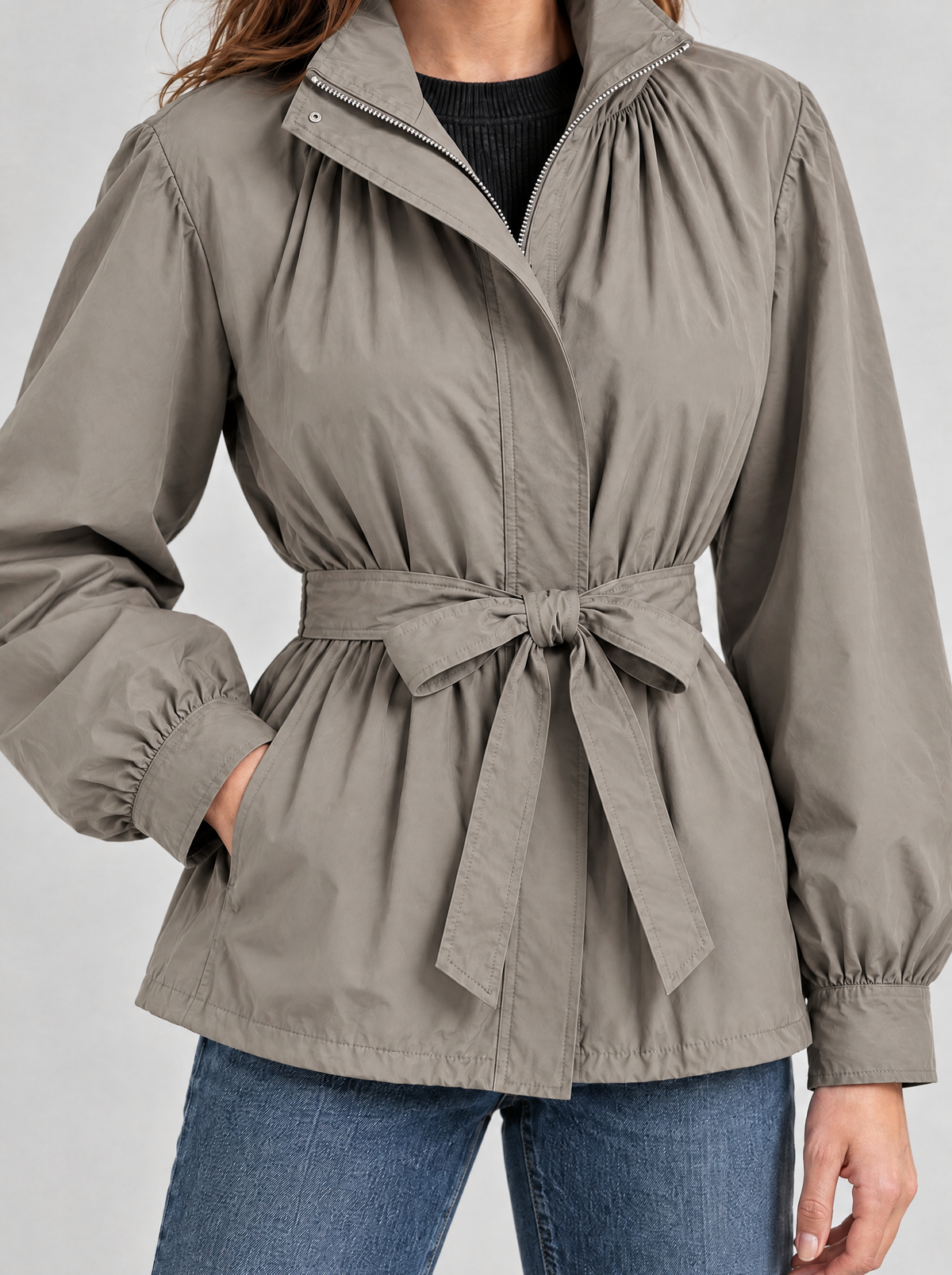 Beatrice | Women's Belted Lightweight Jacket for Spring and Autumn
