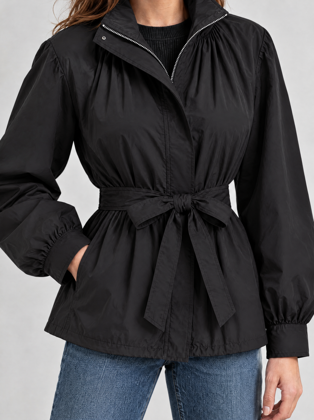 Beatrice | Women's Belted Lightweight Jacket for Spring and Autumn