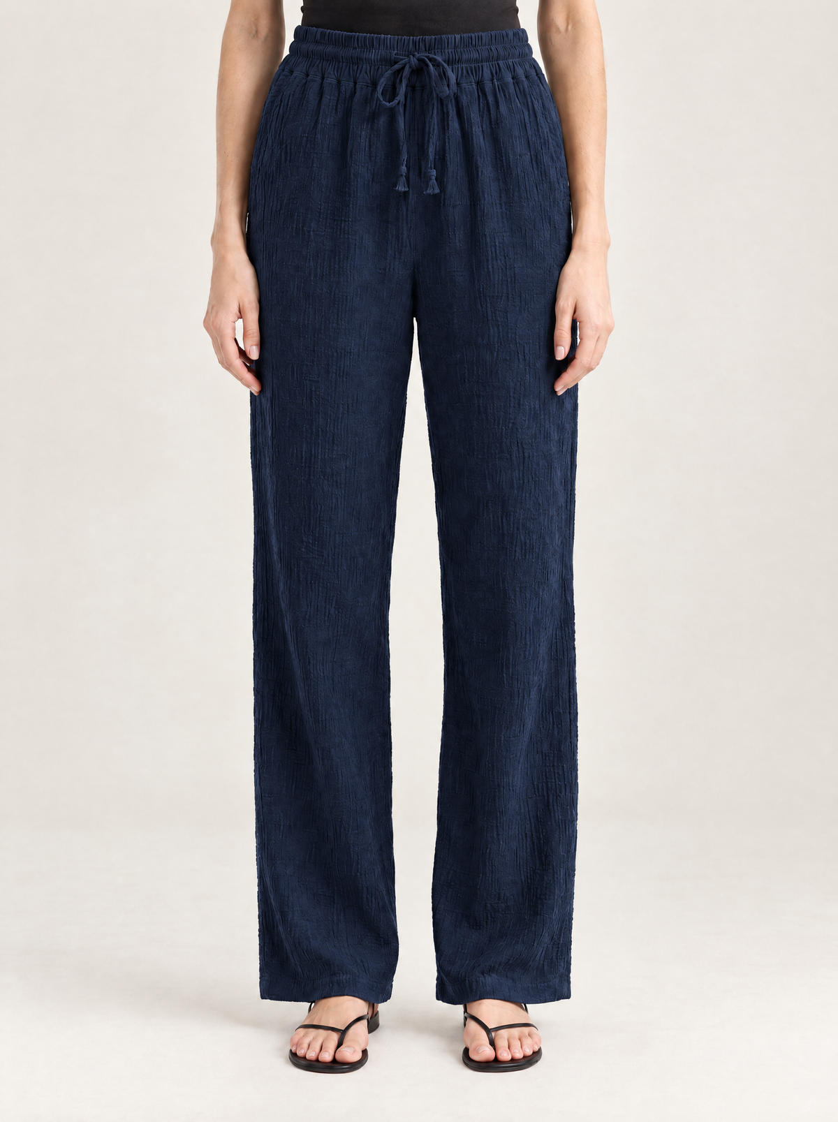 Lucia | Women's Loose Fit High-Waisted Cotton Trousers