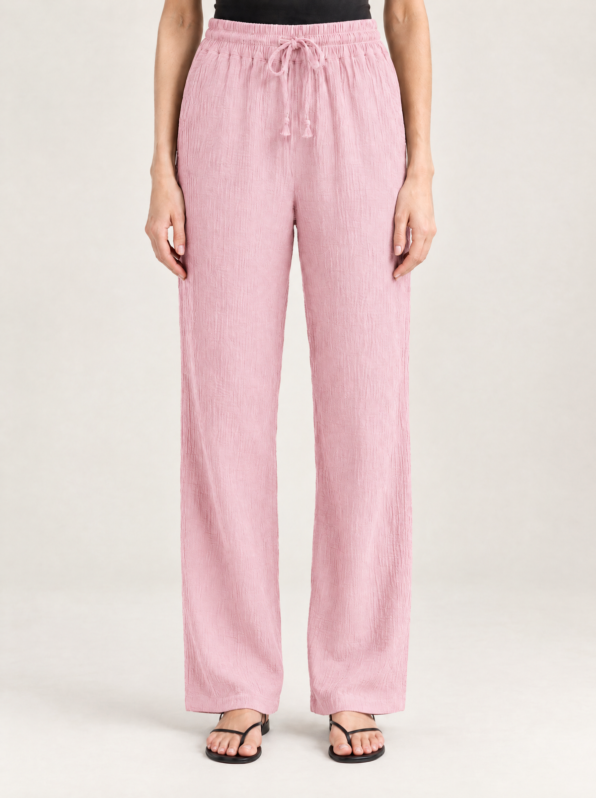 Lucia | Women's Loose Fit High-Waisted Cotton Trousers