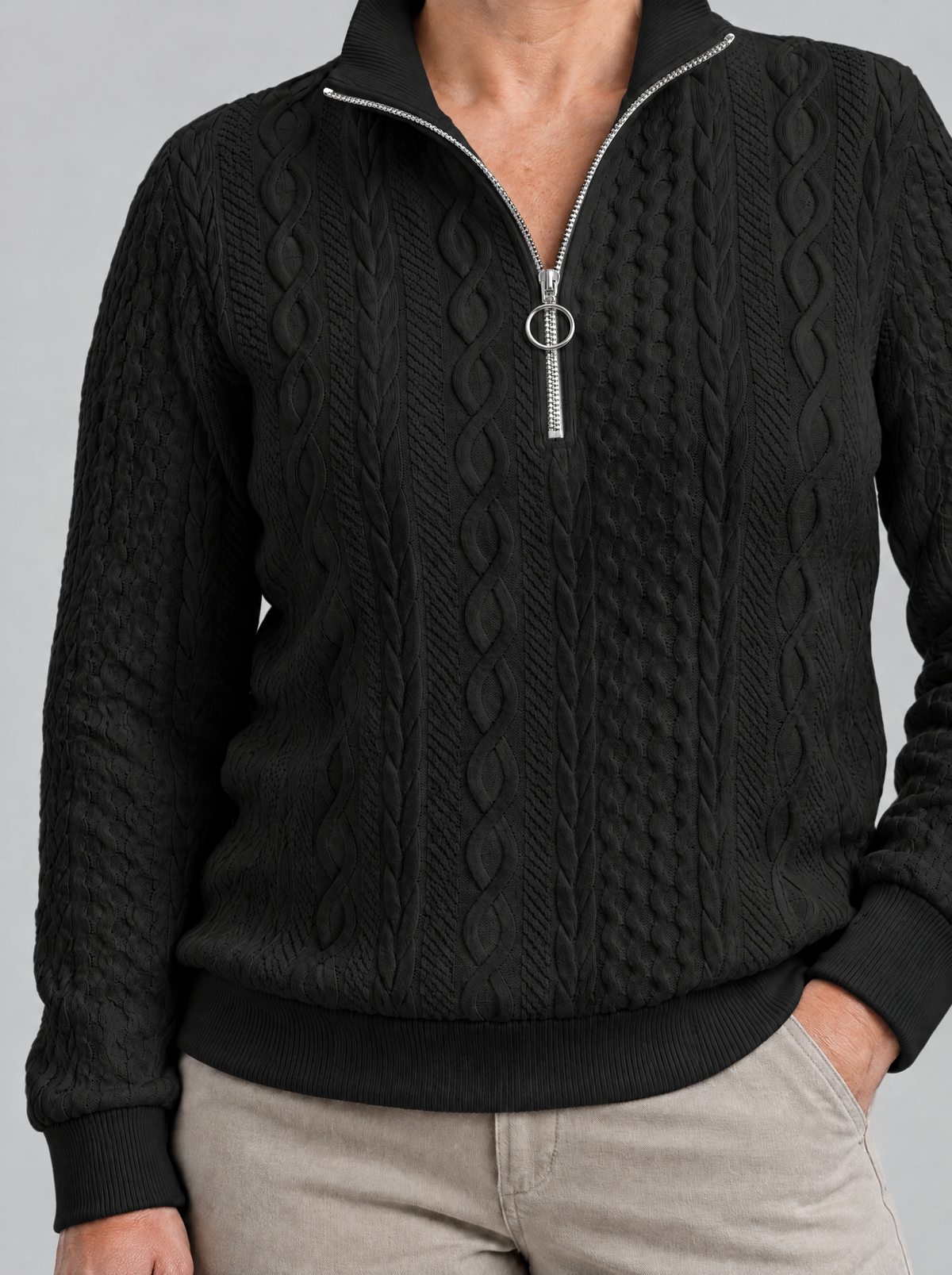 Selene | Women's Half-Zip Relaxed Jumper