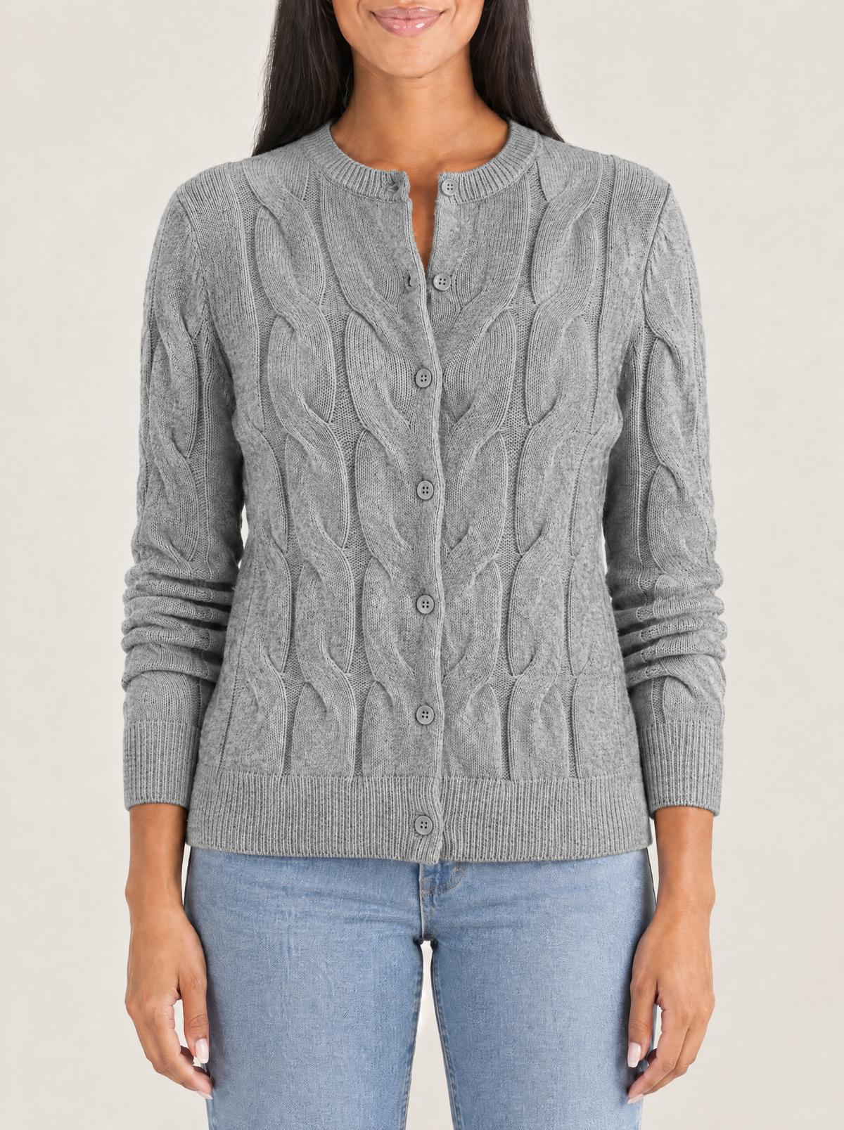 Marina | Women's Soft Cable Knit Cardigan
