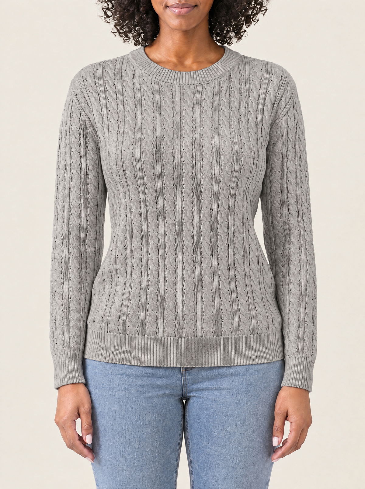 Irene | Women's Relaxed Cable Knit Jumper
