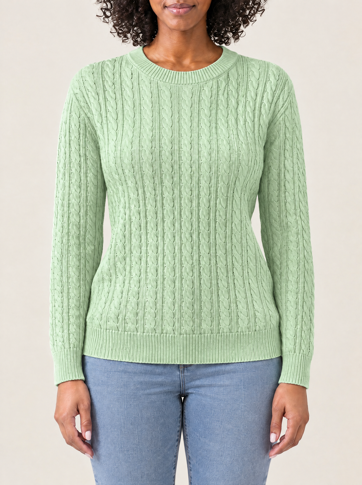 Irene | Women's Relaxed Cable Knit Jumper
