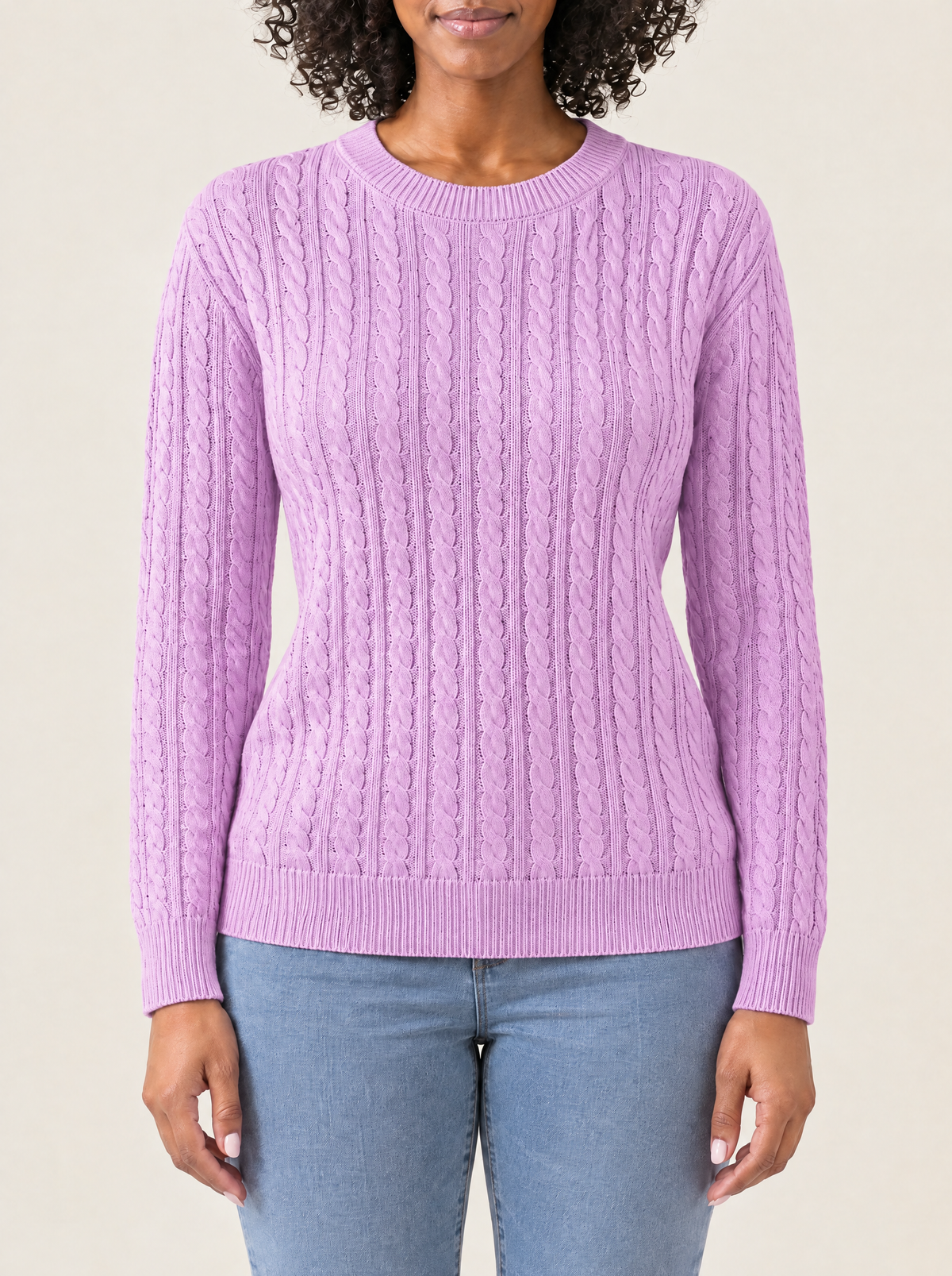 Irene | Women's Relaxed Cable Knit Jumper