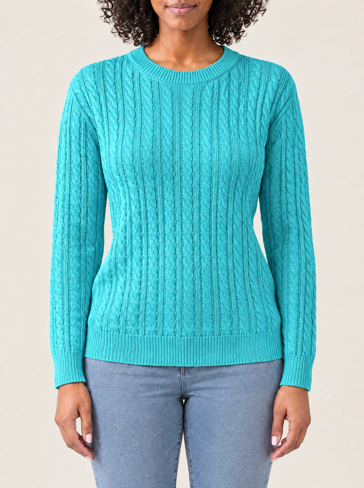Irene | Women's Relaxed Cable Knit Jumper