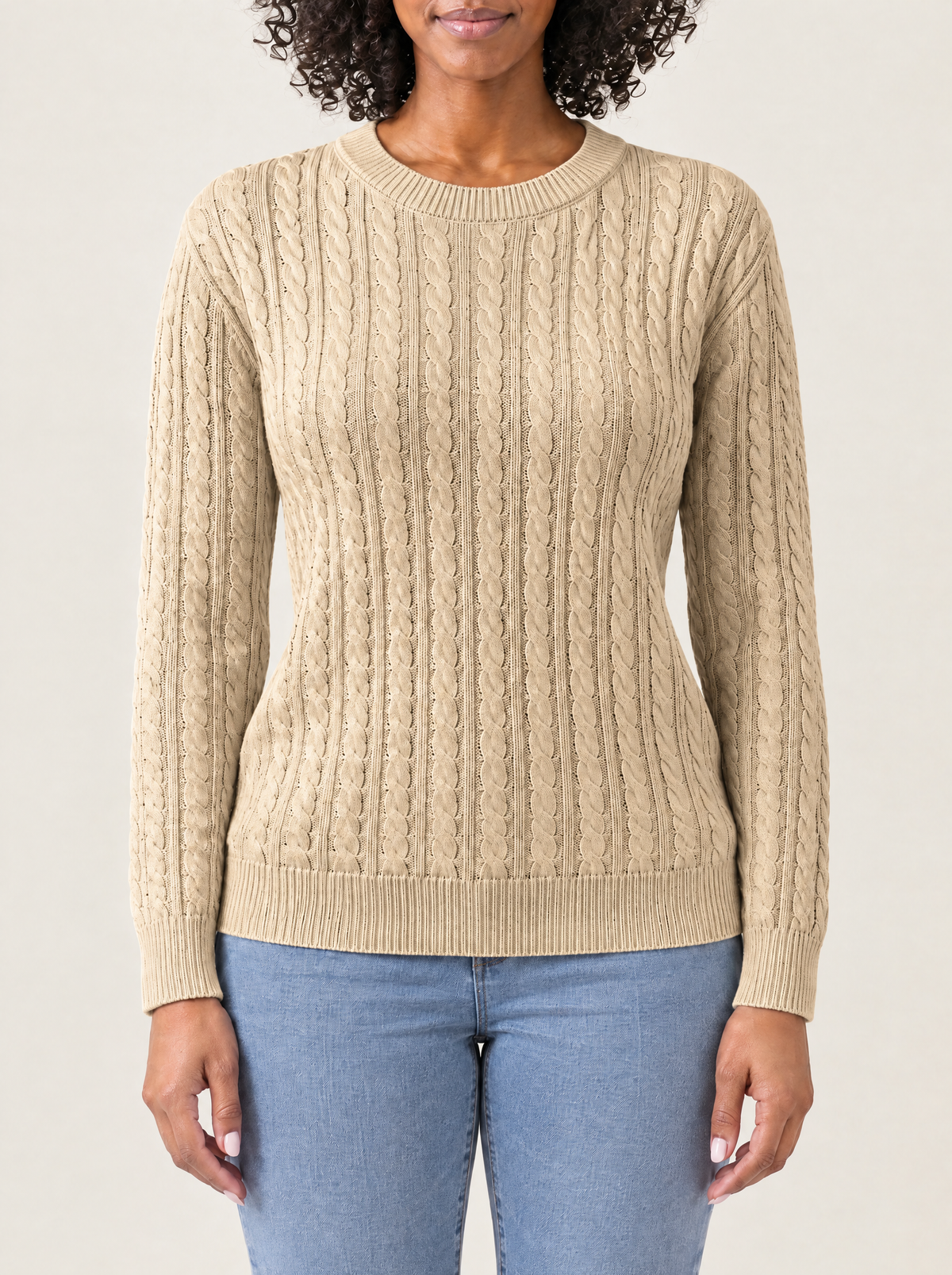 Irene | Women's Relaxed Cable Knit Jumper