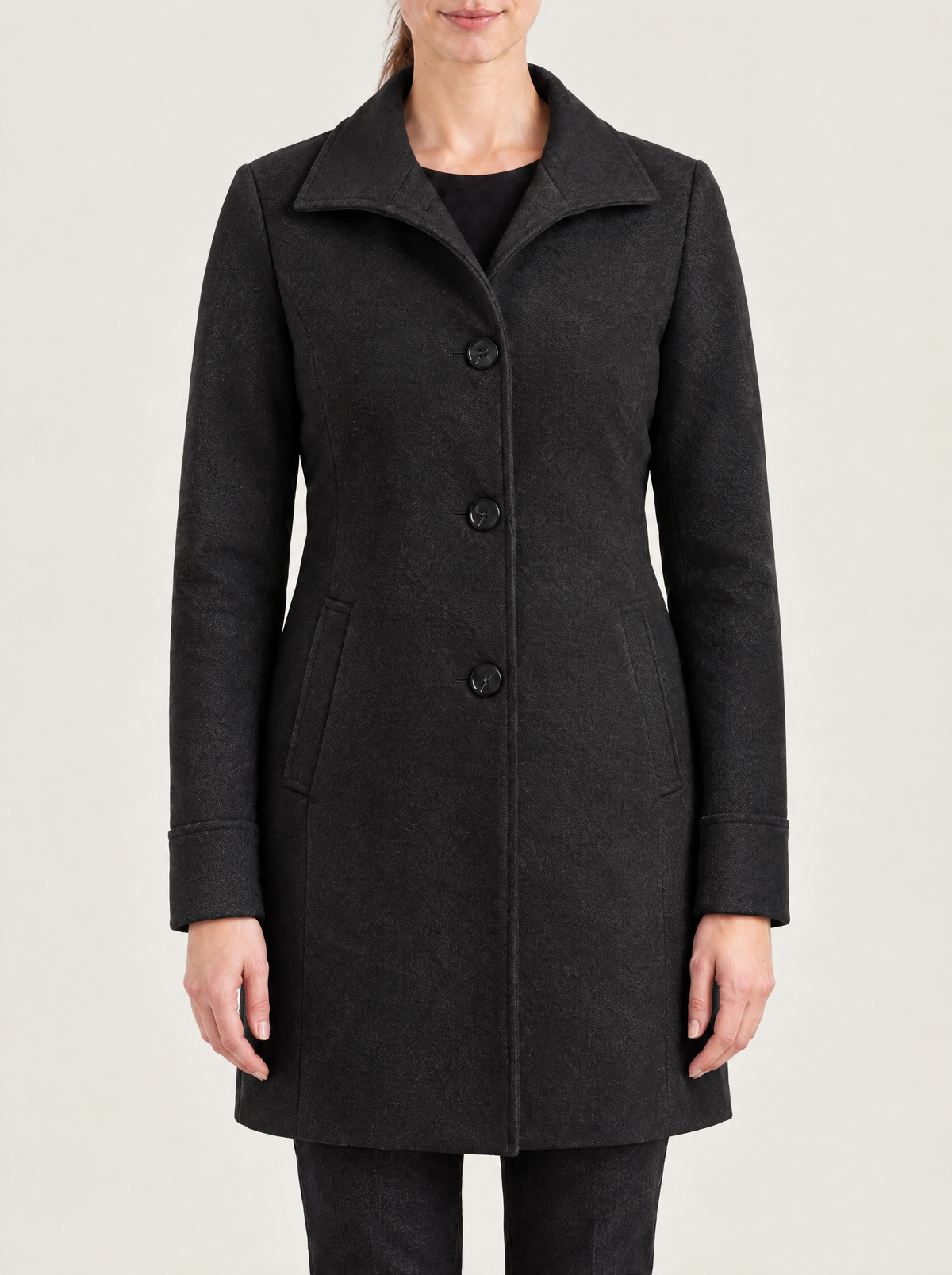 Erica | Women's Classic Straight-Cut Button Coat