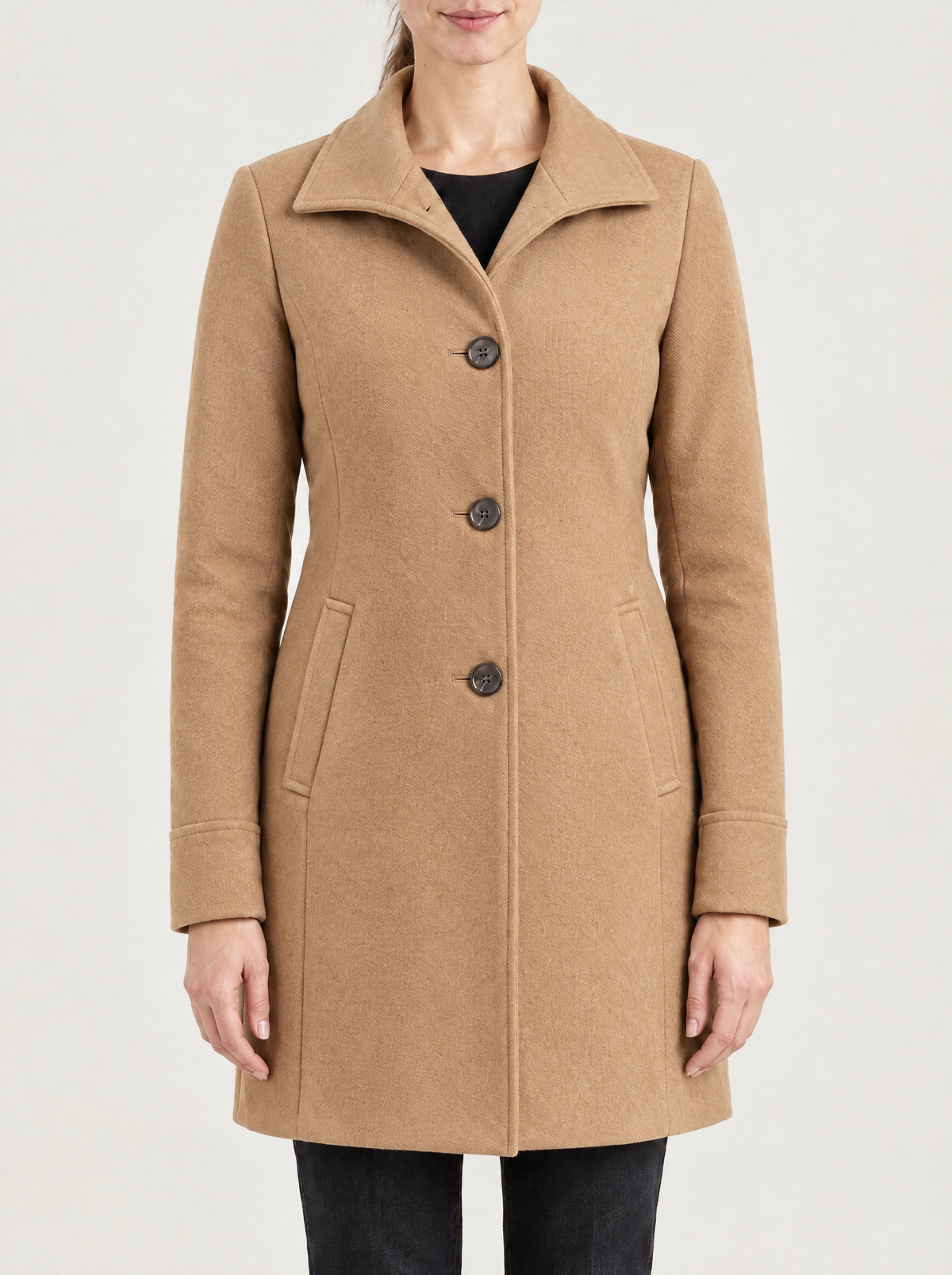 Erica | Women's Classic Straight-Cut Button Coat