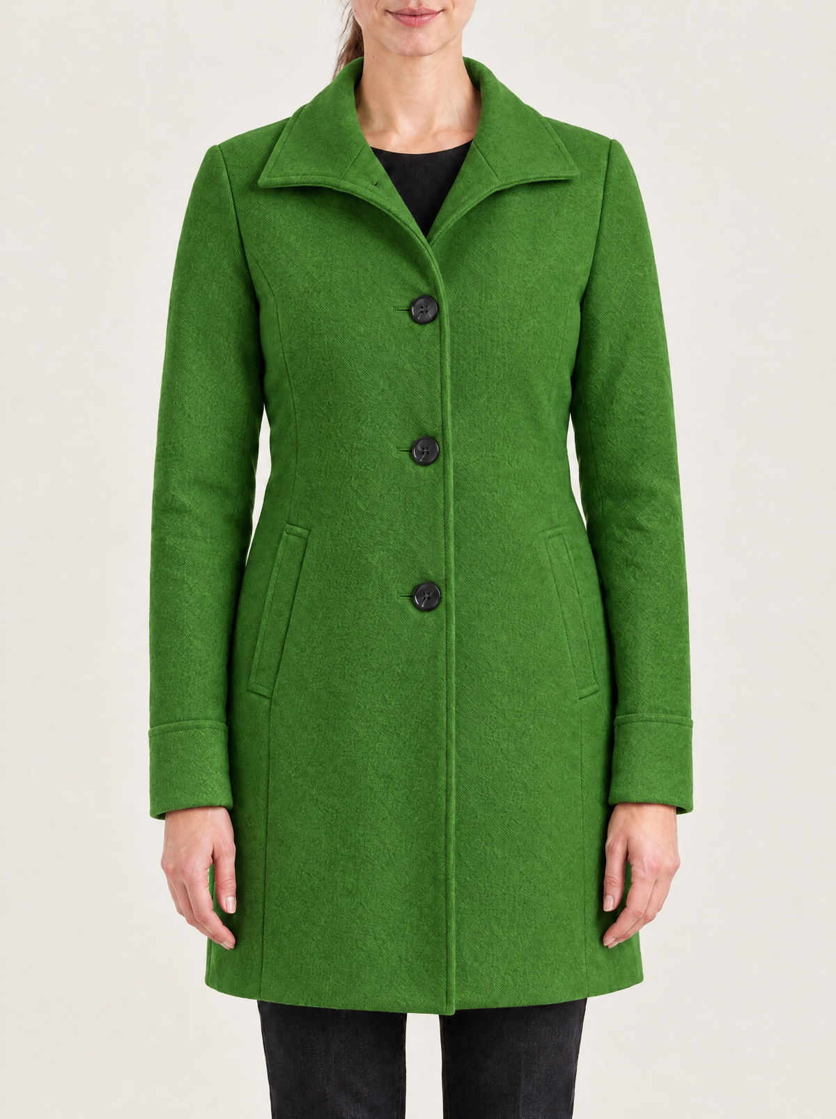 Erica | Women's Classic Straight-Cut Button Coat