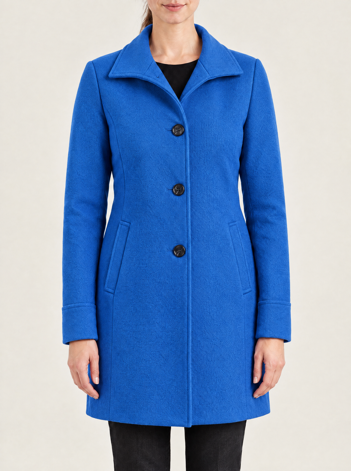 Erica | Women's Classic Straight-Cut Button Coat