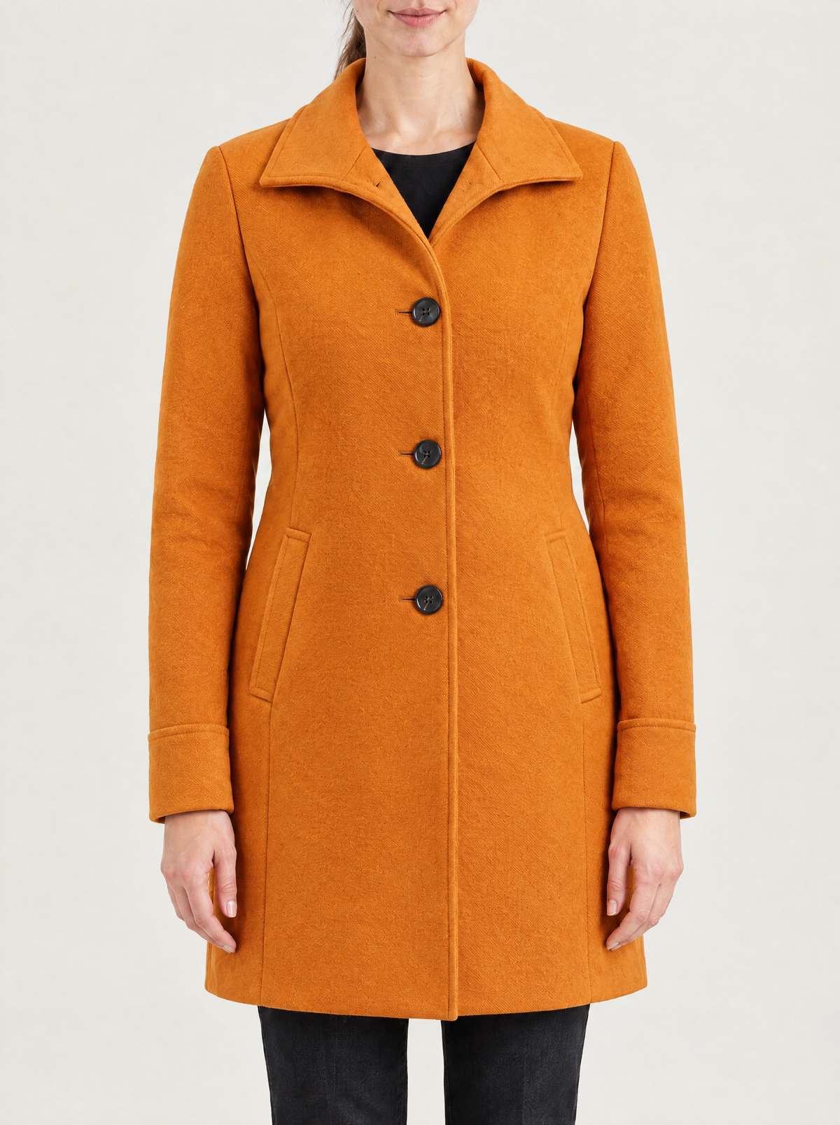 Erica | Women's Classic Straight-Cut Button Coat