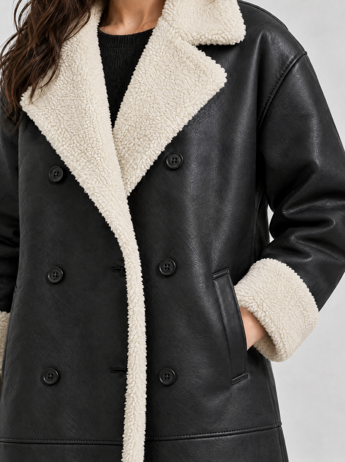 Sveva | Women's Teddy-Lined Double-Breasted Trench Coat