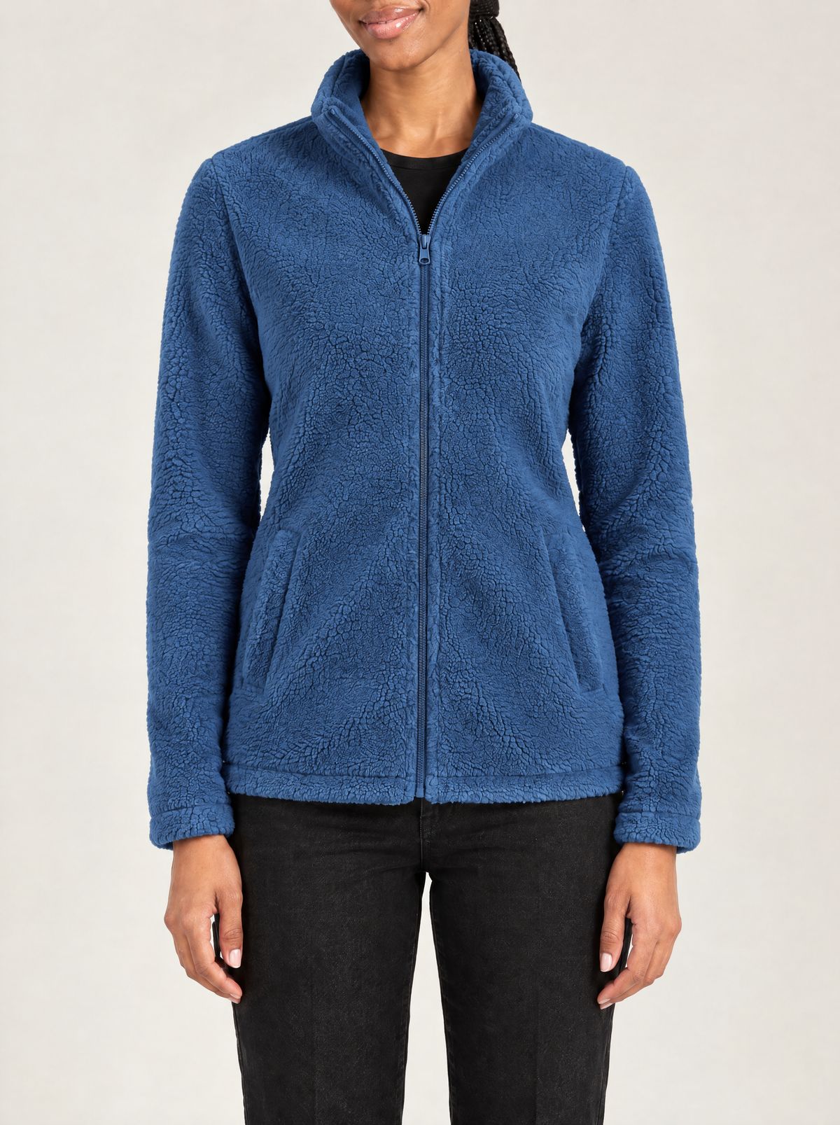 Rebecca | Women's Soft Fleece Zip Jacket with Stand Collar