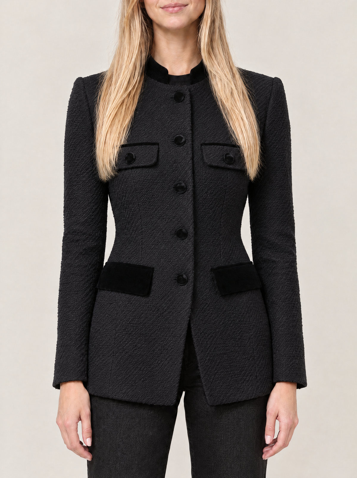 Mila | Women's Mid-Length Tailored Jacket with Defined Waist