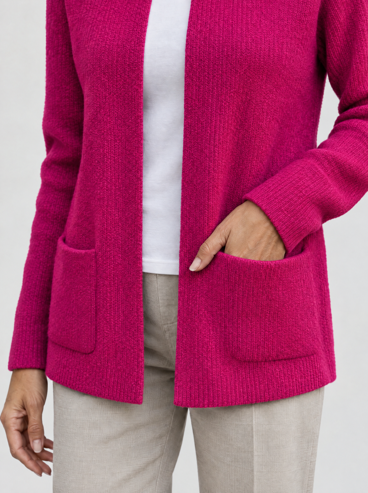 Eleonora | Women's Knitted Zip Gilet with Pockets