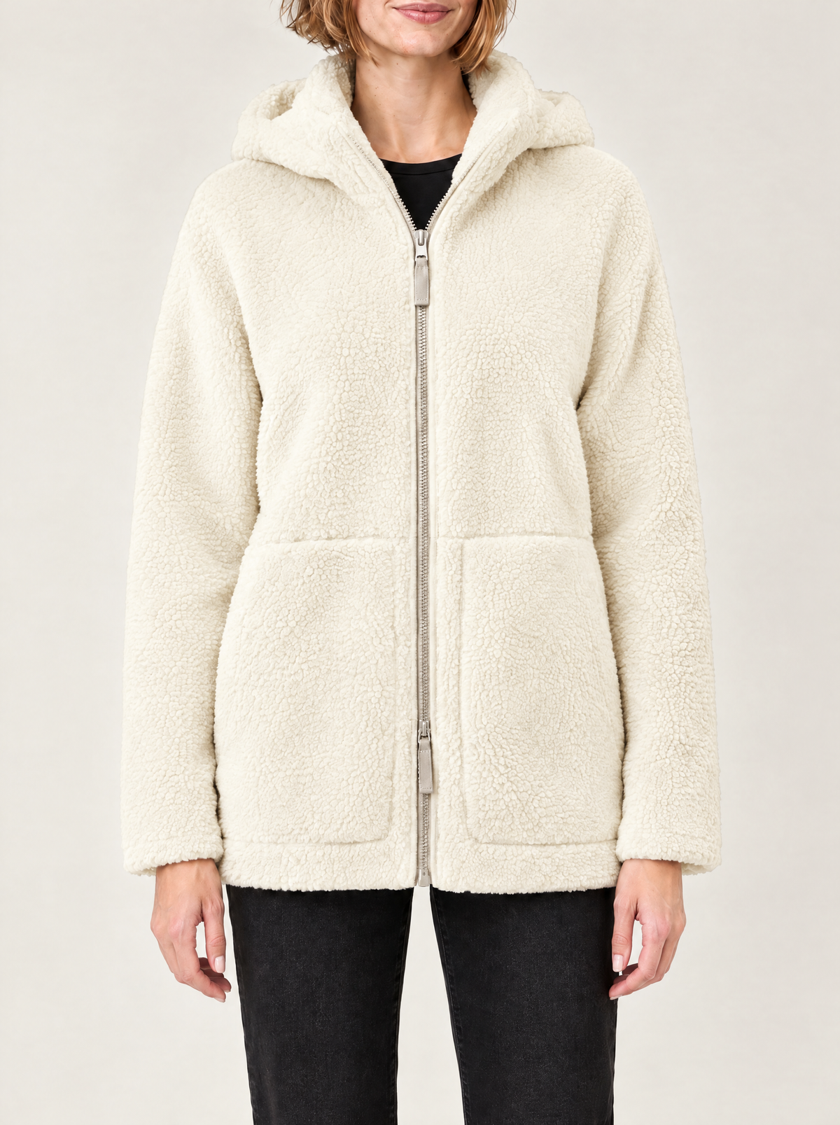 Federica | Women's Oversized Teddy Winter Jacket with Stand Collar