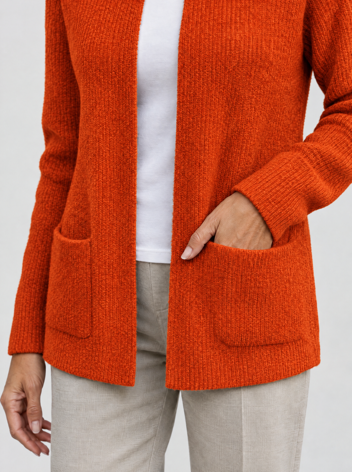 Eleonora | Women's Knitted Zip Gilet with Pockets