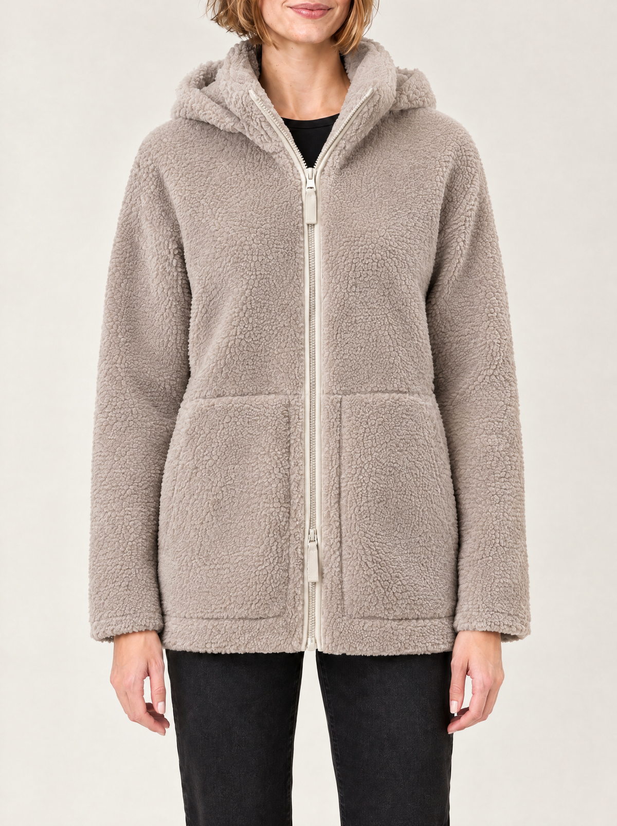 Federica | Women's Oversized Teddy Winter Jacket with Stand Collar