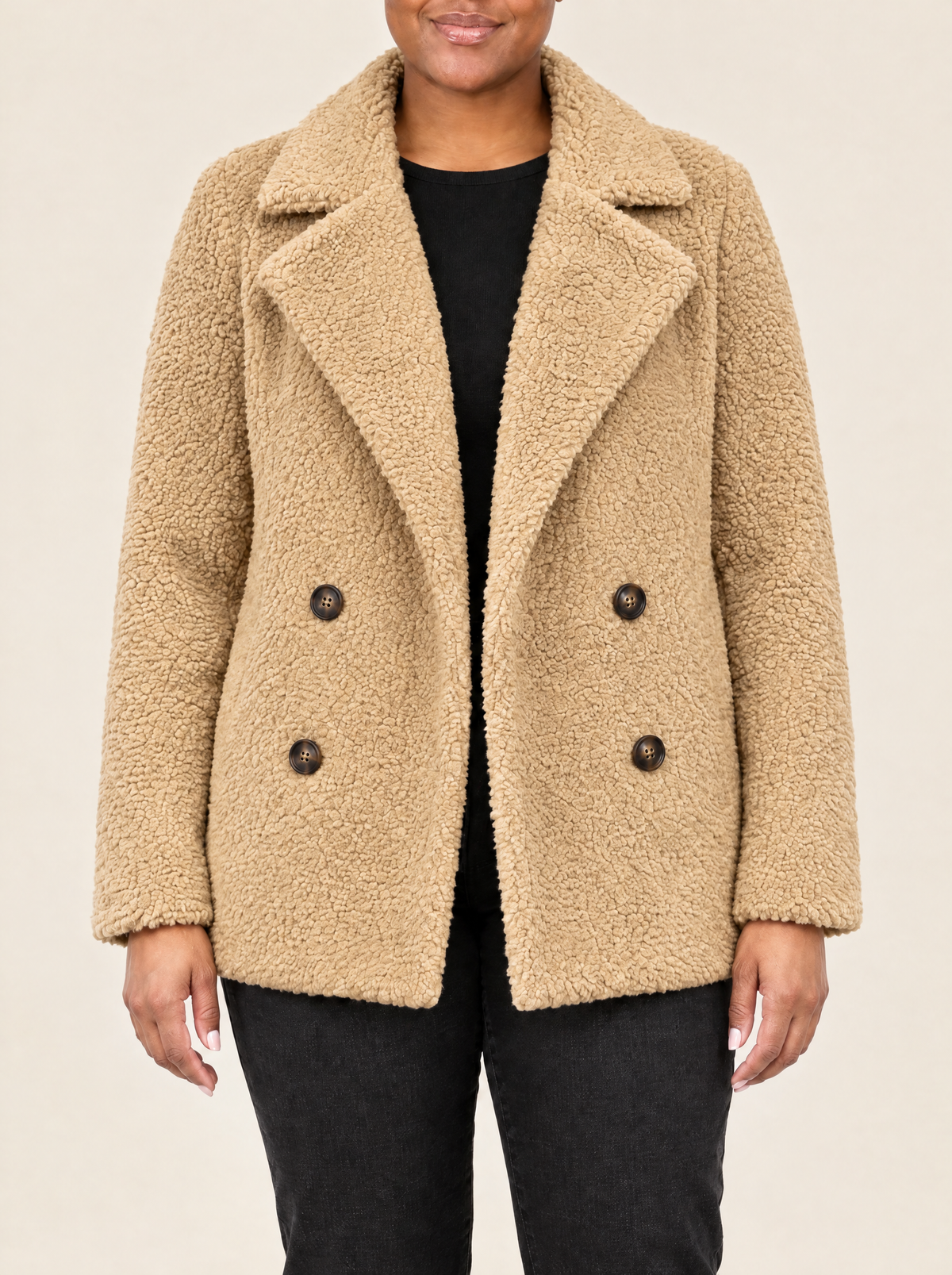 Donatella | Women's Warm Teddy Zip Coat