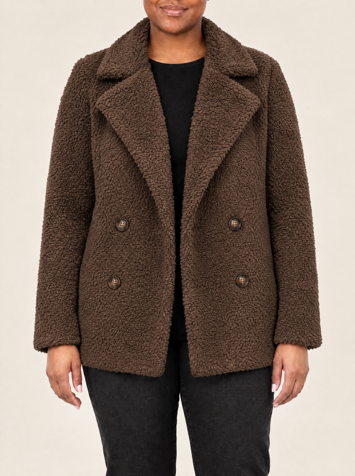 Donatella | Women's Warm Teddy Zip Coat