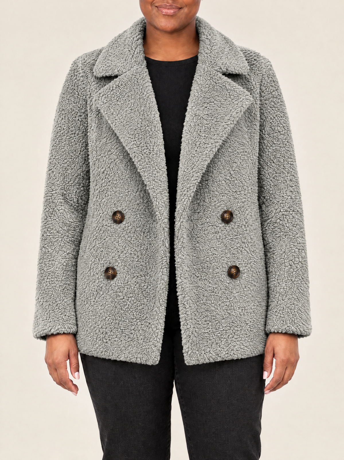 Donatella | Women's Warm Teddy Zip Coat