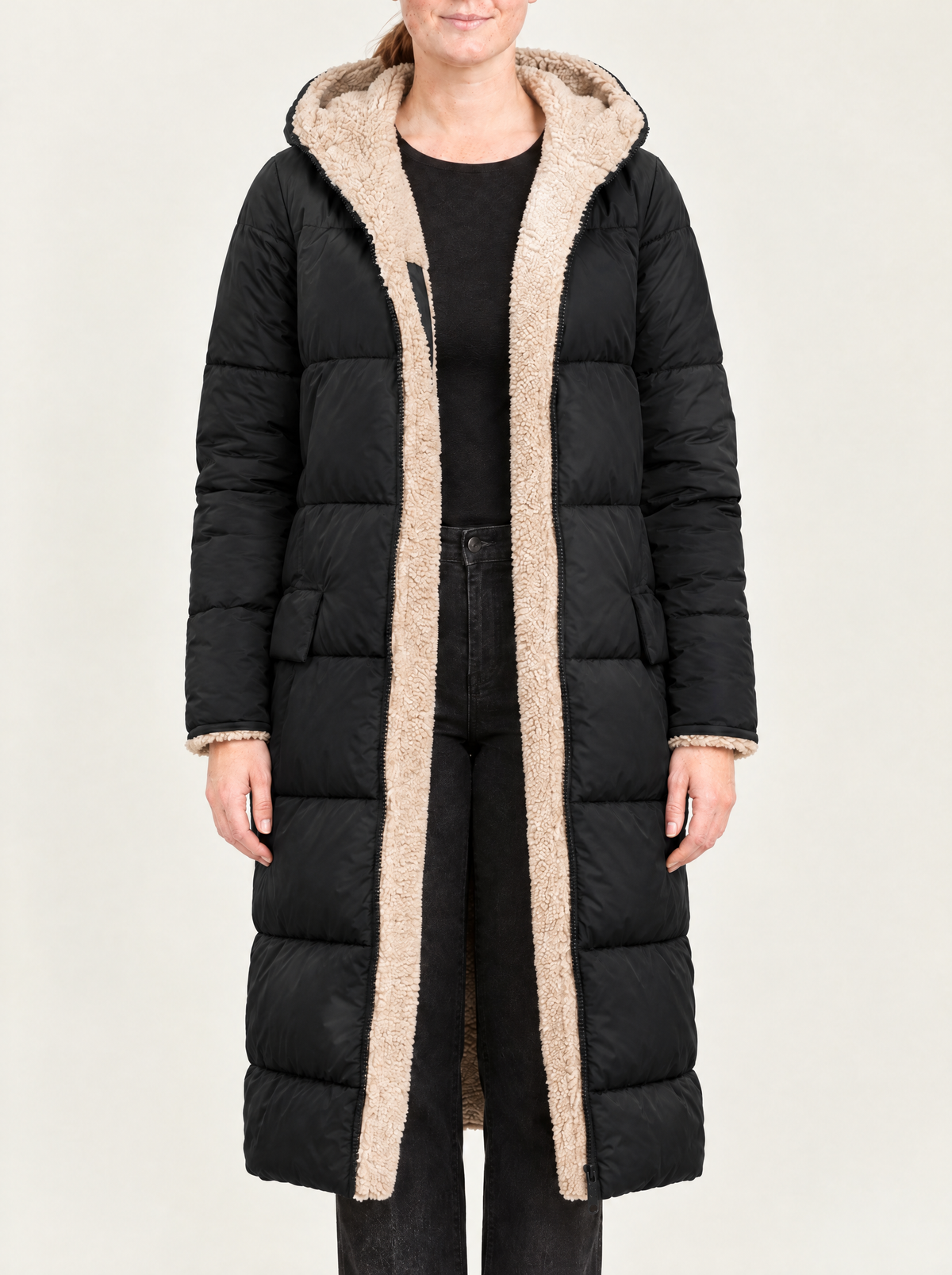 Viola | Women's Sherpa-Lined Padded Long Winter Coat