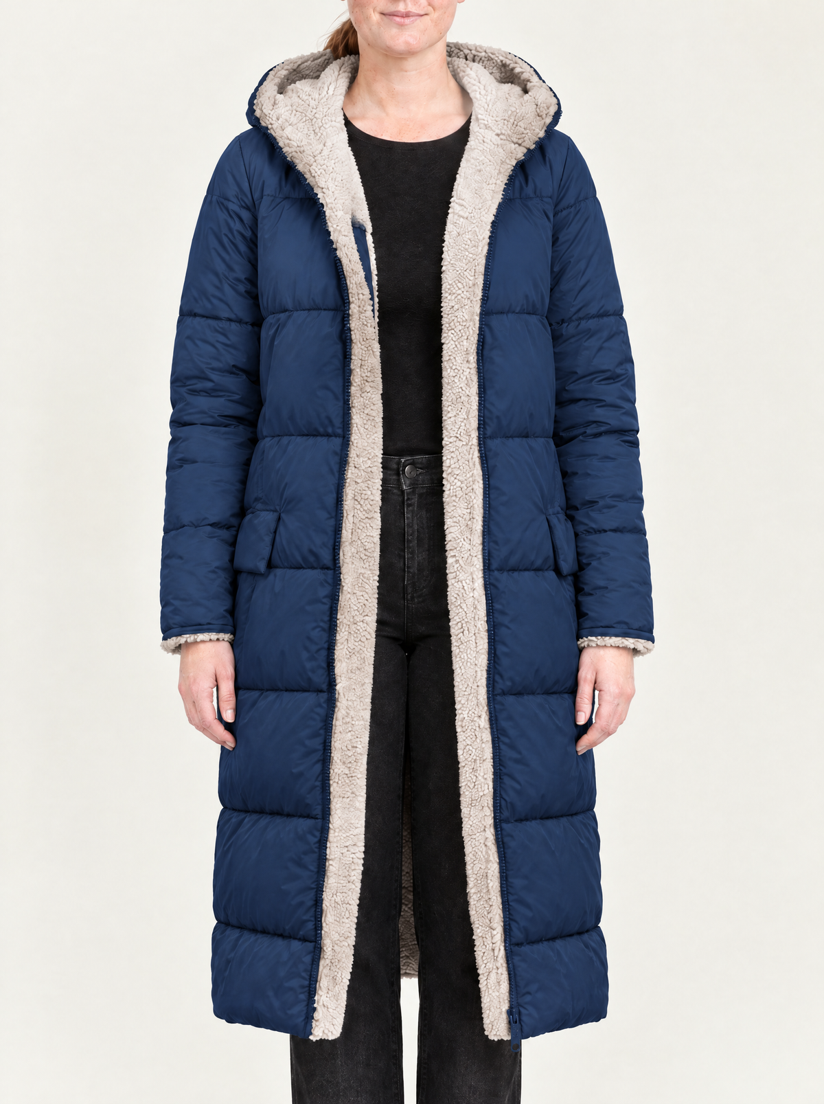 Viola | Women's Sherpa-Lined Padded Long Winter Coat
