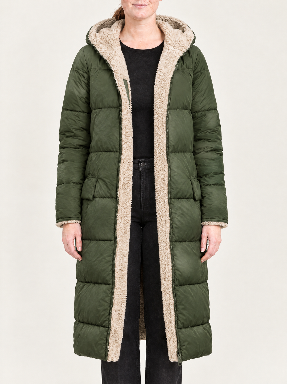 Viola | Women's Sherpa-Lined Padded Long Winter Coat