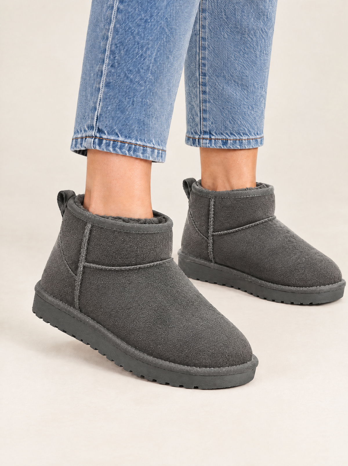 Lara | Women's Warm Lined Slip-On Ankle Boots with Grip Sole