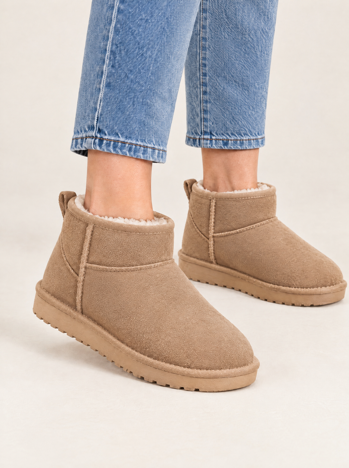 Lara | Women's Warm Lined Slip-On Ankle Boots with Grip Sole