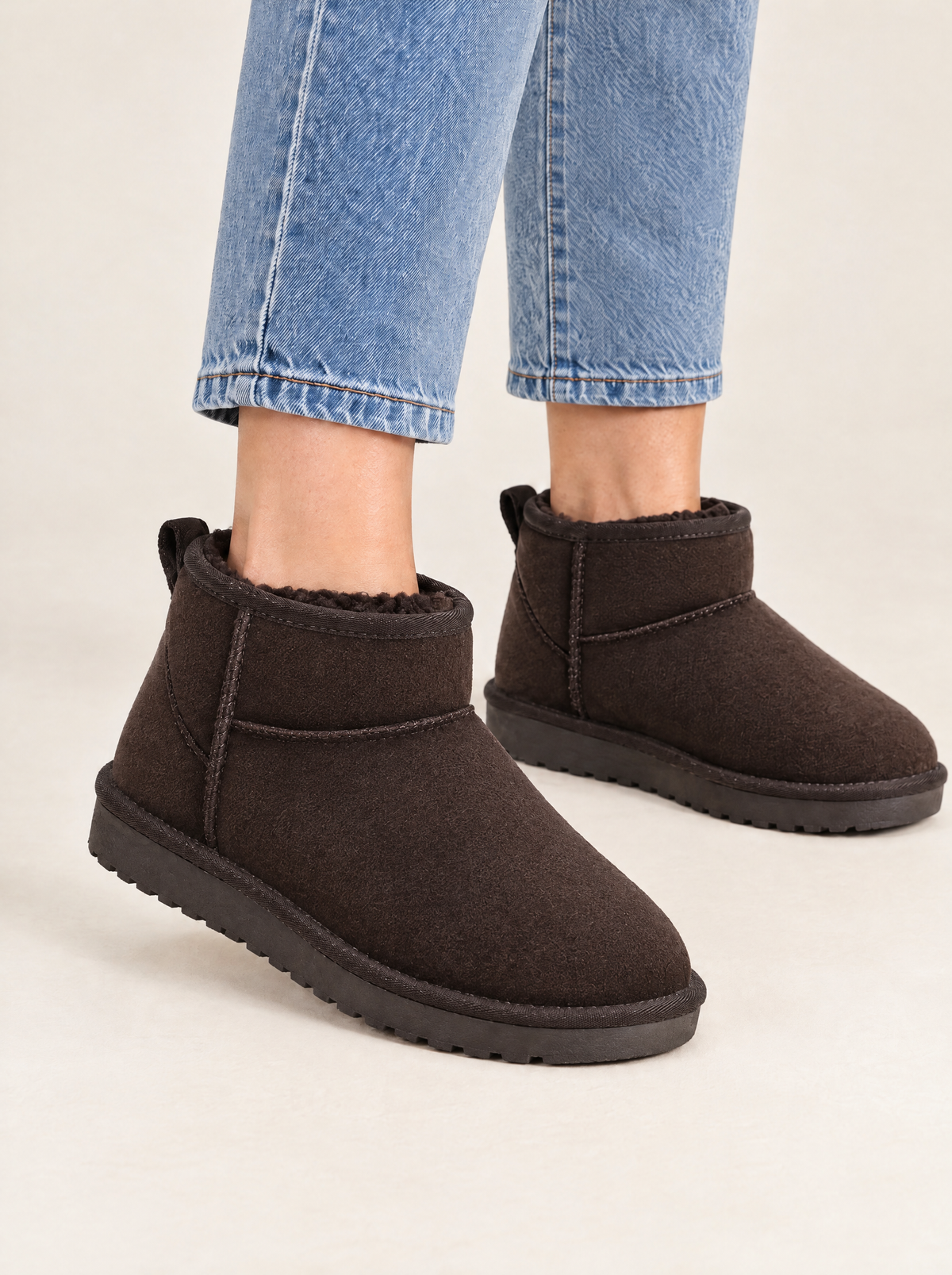 Lara | Women's Warm Lined Slip-On Ankle Boots with Grip Sole