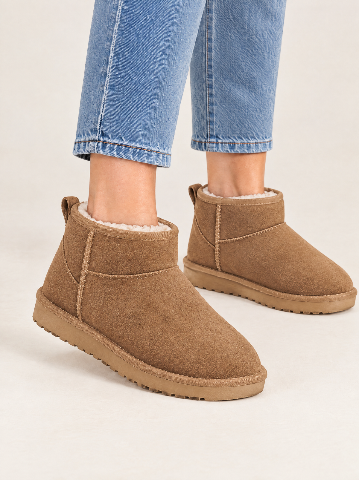 Lara | Women's Warm Lined Slip-On Ankle Boots with Grip Sole