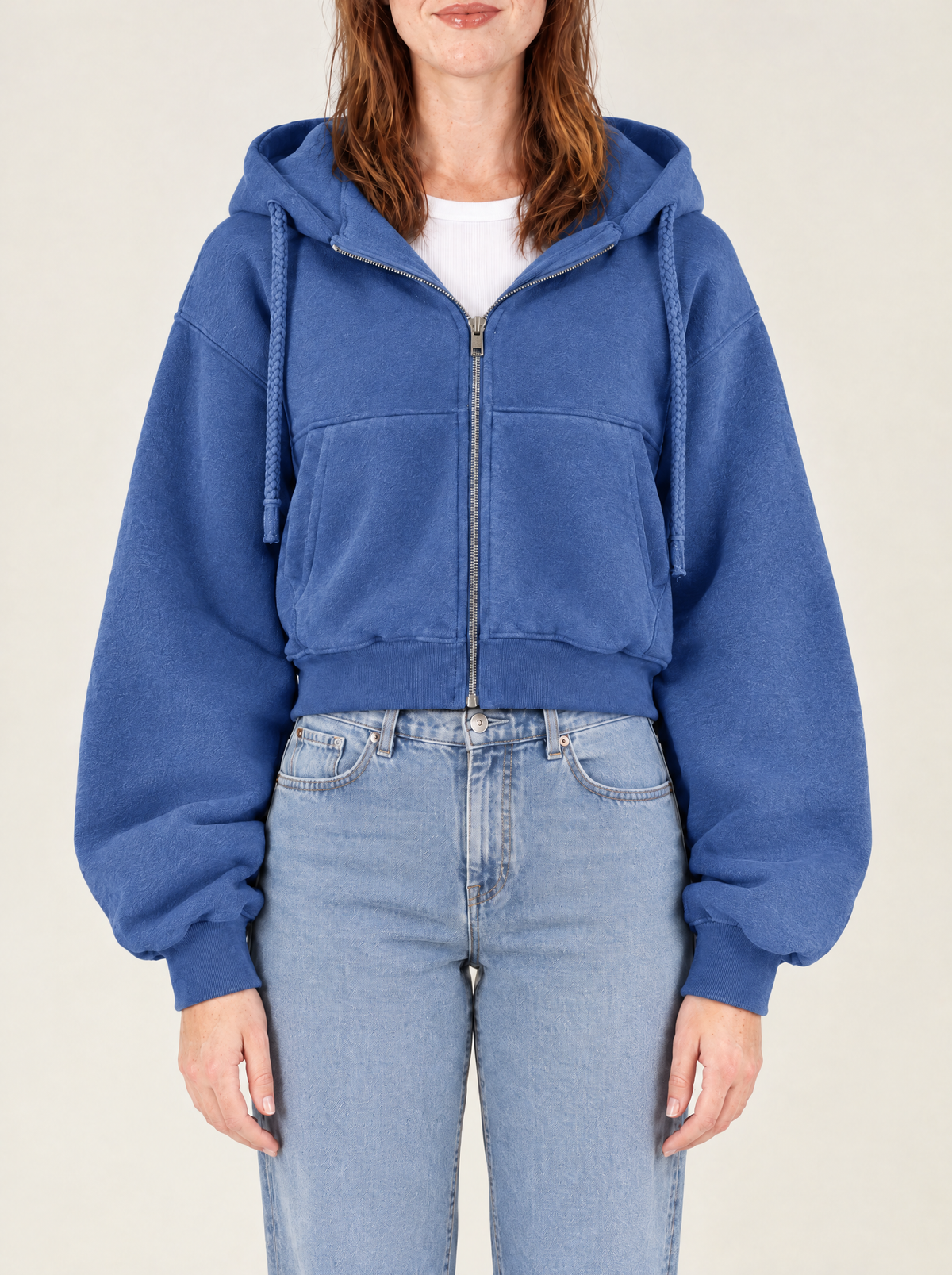Bice | Women's Cropped Zip-Up Hoodie