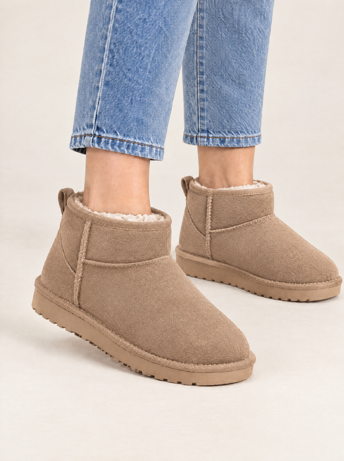 Lara | Women's Warm Lined Slip-On Ankle Boots with Grip Sole