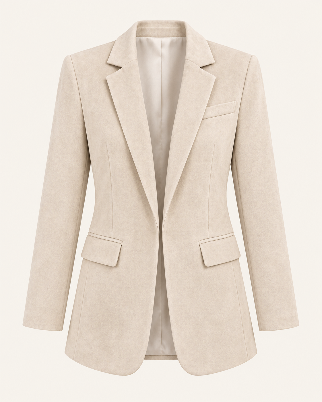 Women's Fitted Faux Suede Blazer