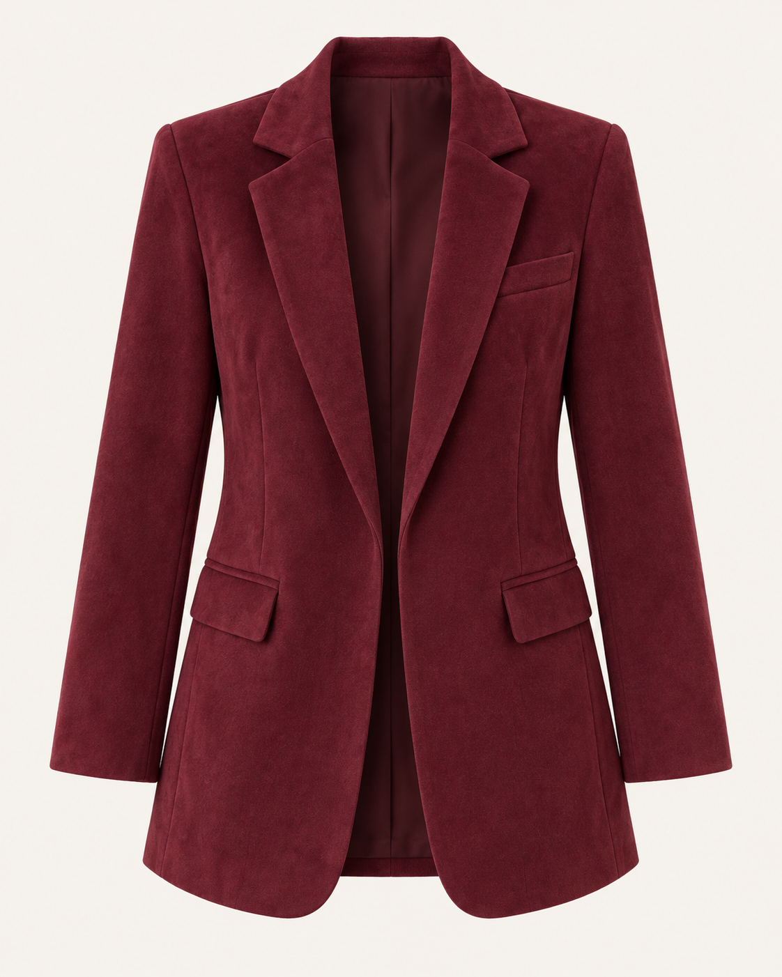 Women's Fitted Faux Suede Blazer